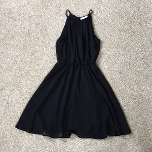 Lush Women’s Black High-Neck Mini Dress